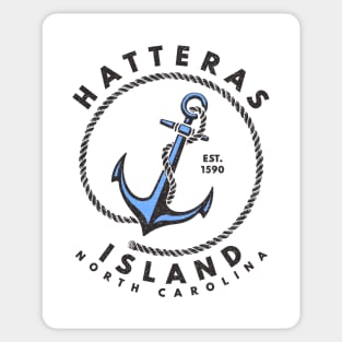 Vintage Anchor and Rope for Traveling to Hatteras Island, North Carolina Sticker